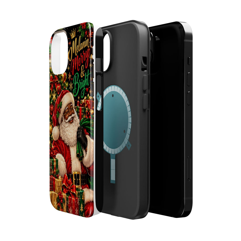 Melanin Merry & Bright Santa Magnetic Phone Case