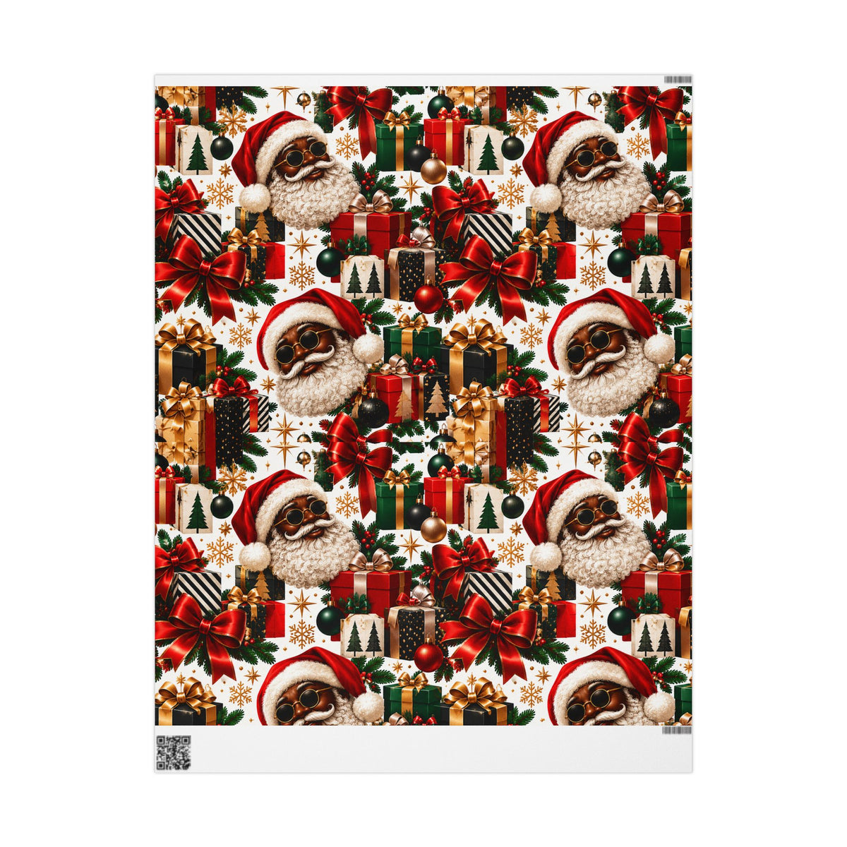 Cool Black Santa Wrapping Paper