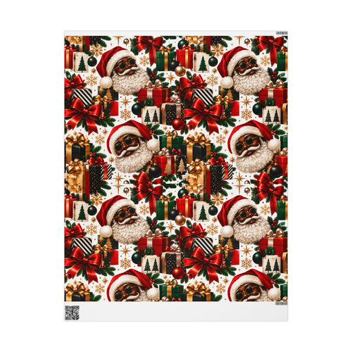 Cool Black Santa Wrapping Paper