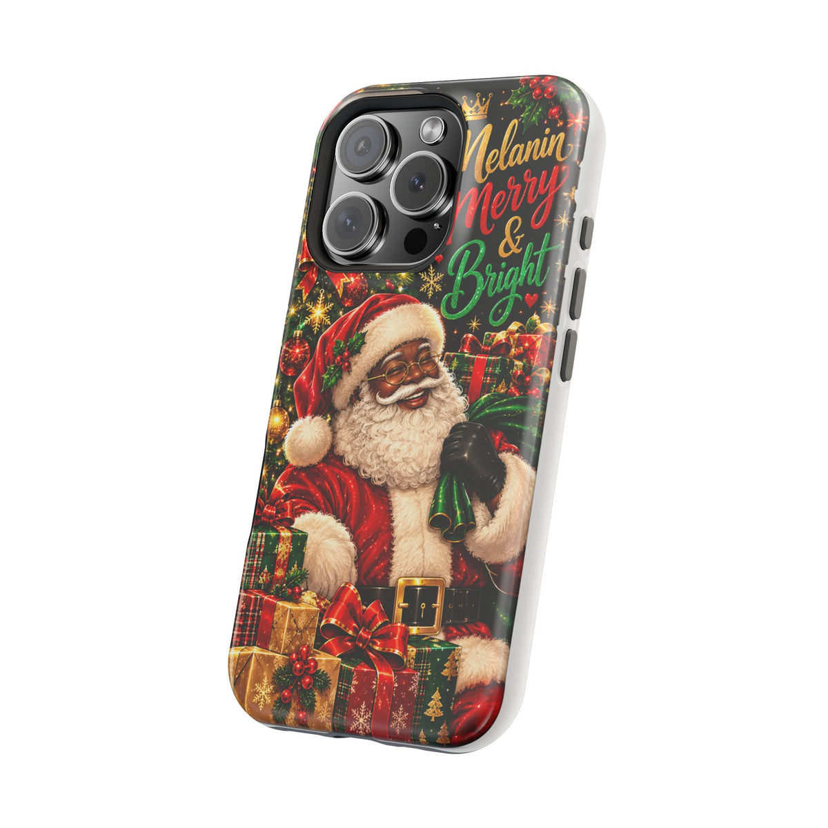 Melanin Merry & Bright Santa Magnetic Phone Case