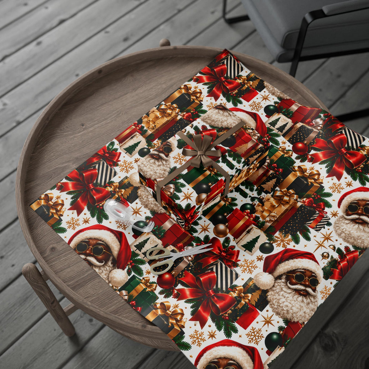 Cool Black Santa Wrapping Paper