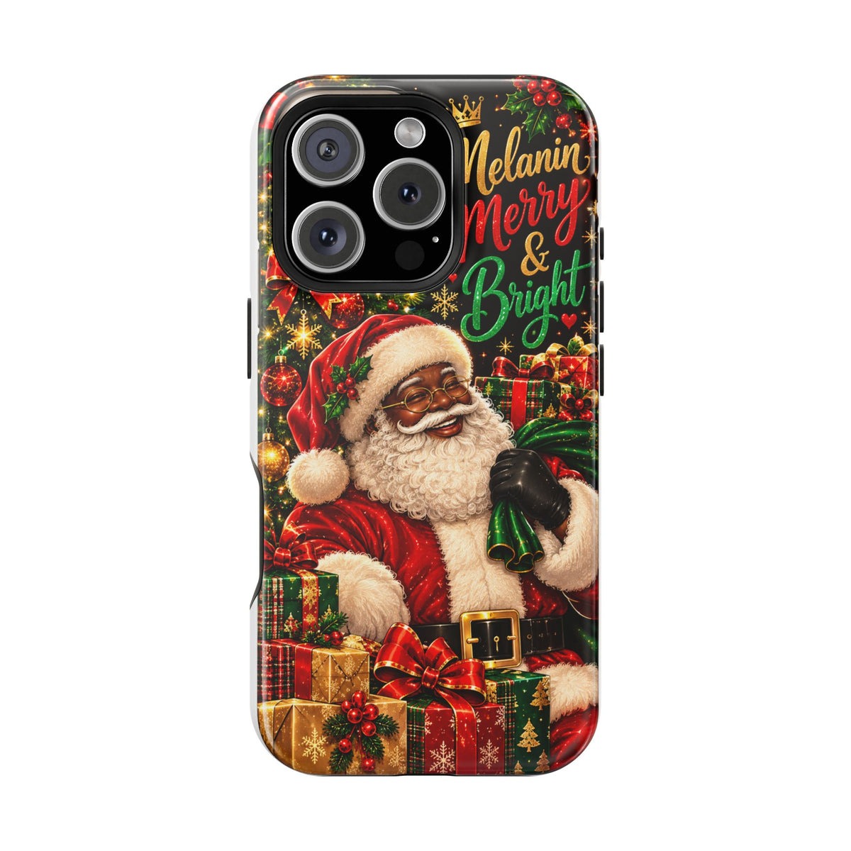 Melanin Merry & Bright Santa Magnetic Phone Case