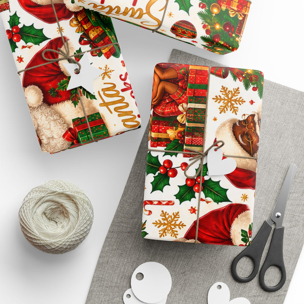 Vintage Santa Christmas Wrapping Paper
