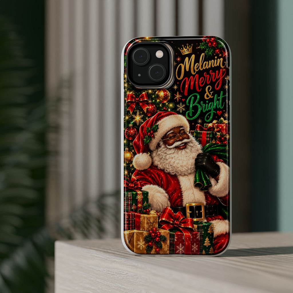 Melanin Merry & Bright Santa Magnetic Phone Case