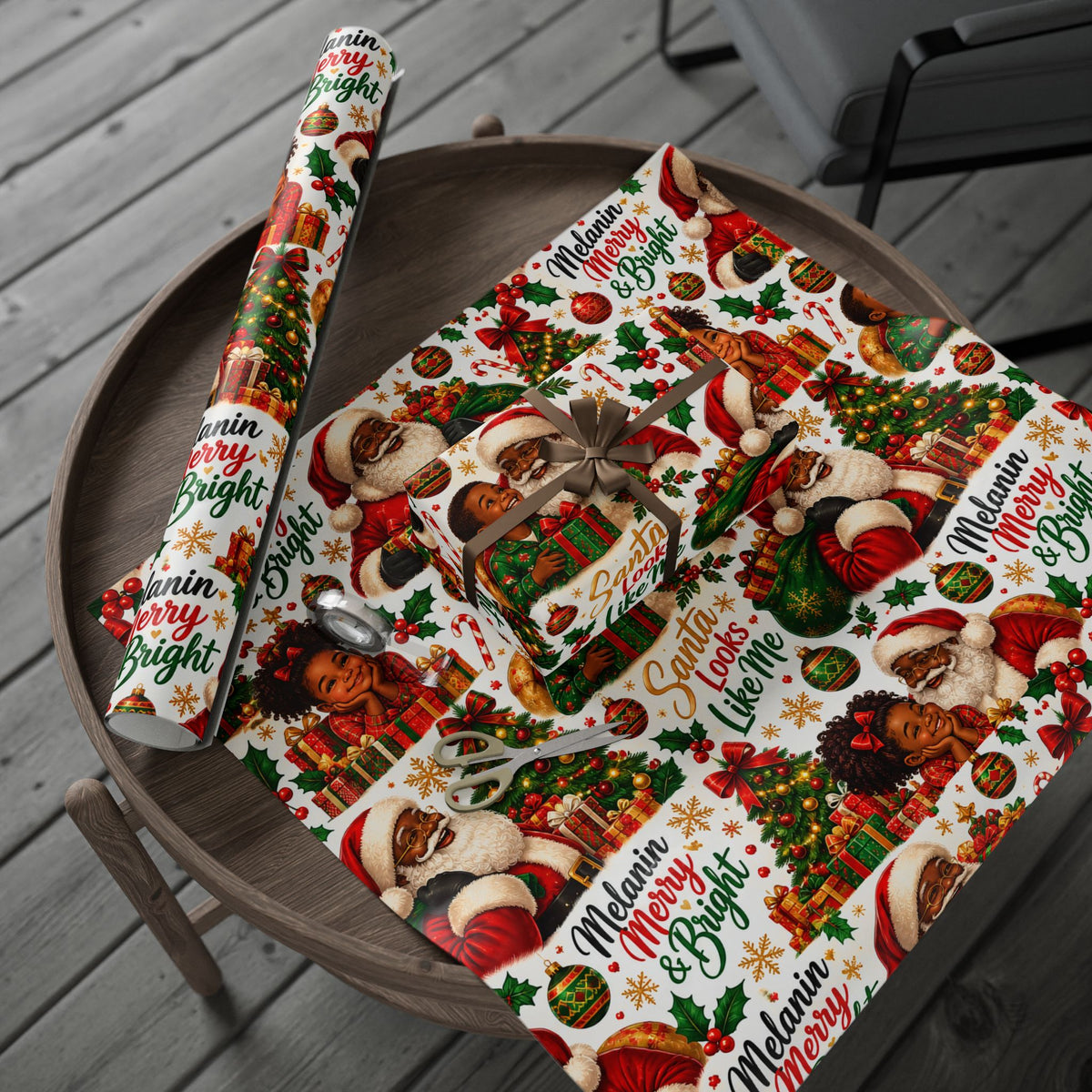 Vintage Santa Christmas Wrapping Paper