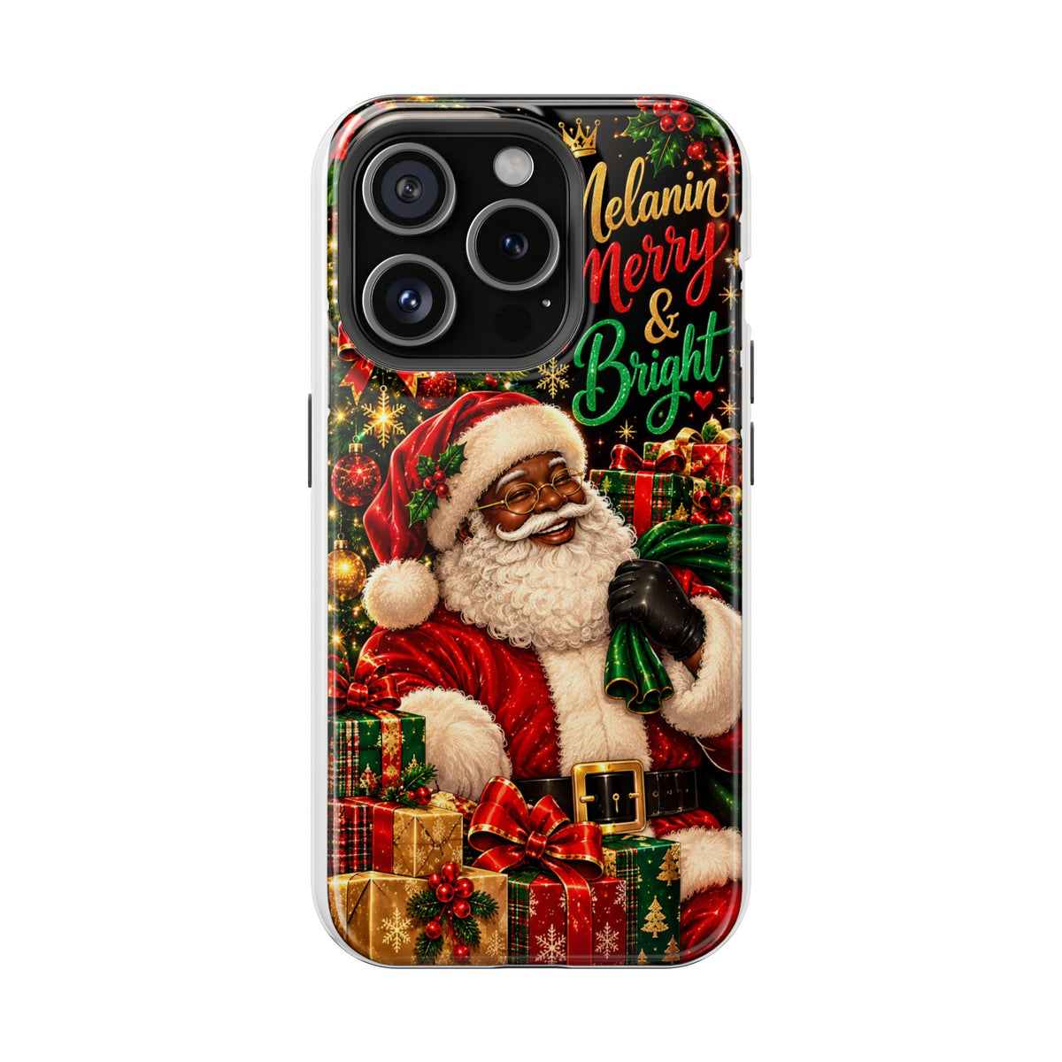 Melanin Merry & Bright Santa Magnetic Phone Case