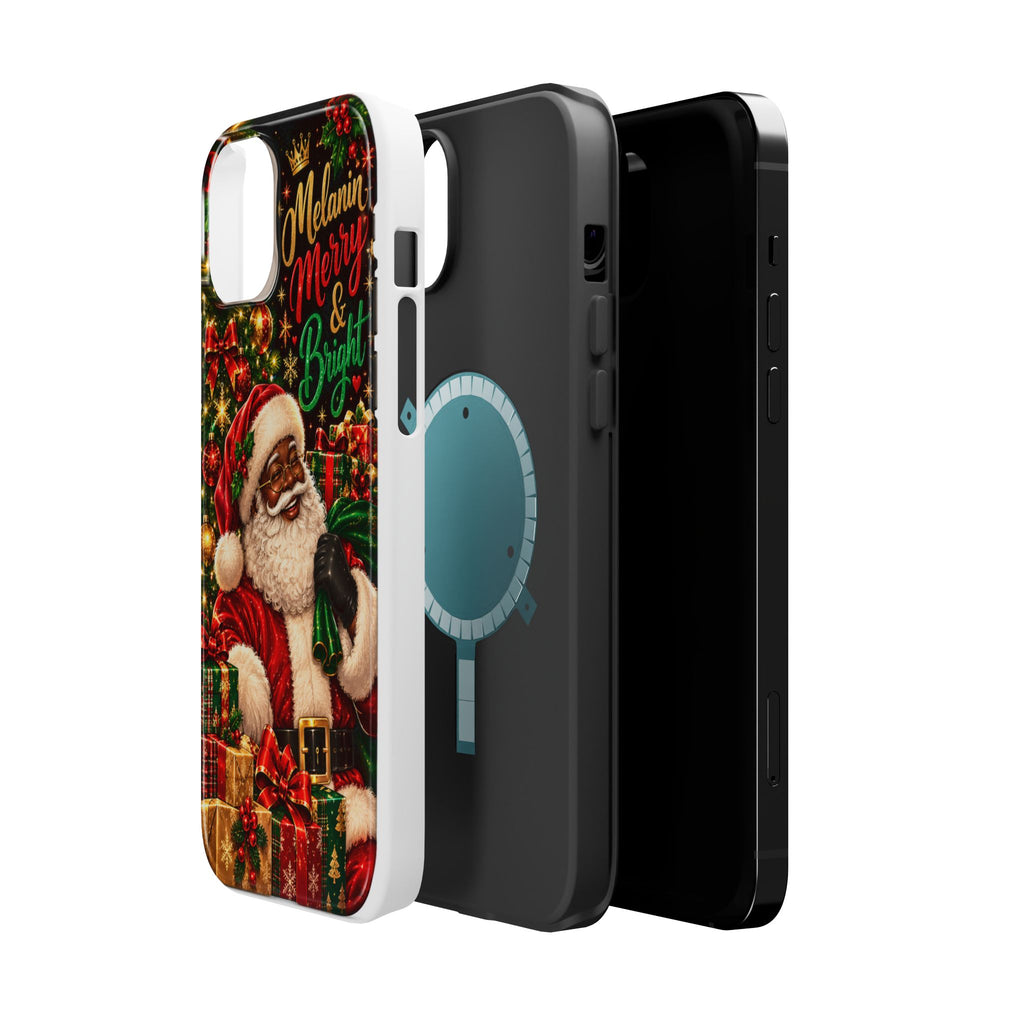 Melanin Merry & Bright Santa Magnetic Phone Case