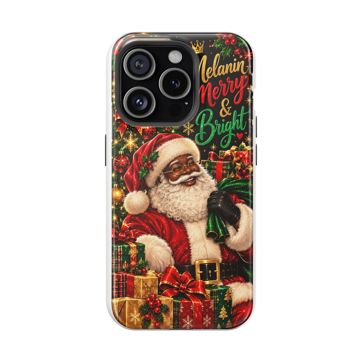 Melanin Merry & Bright Santa Magnetic Phone Case