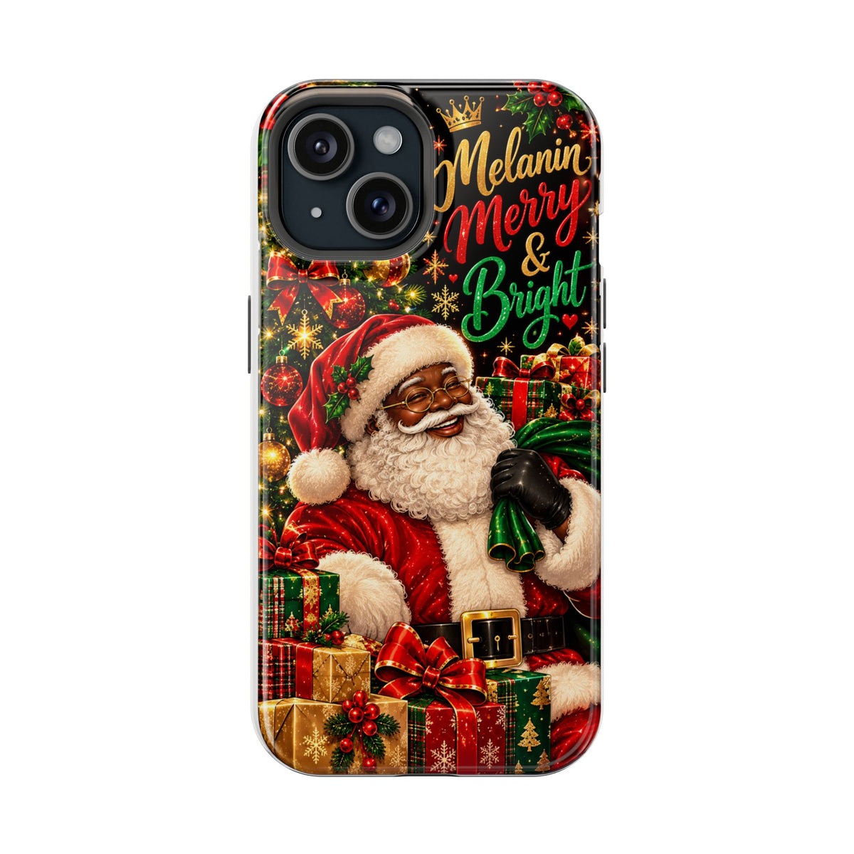 Melanin Merry & Bright Santa Magnetic Phone Case