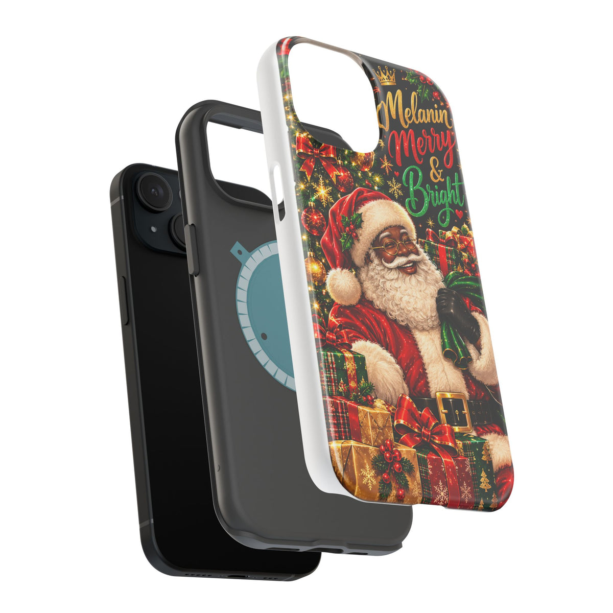 Melanin Merry & Bright Santa Magnetic Phone Case