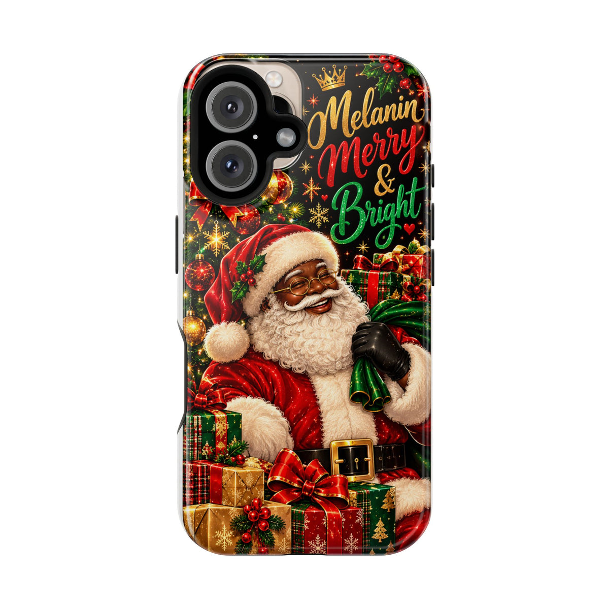 Melanin Merry & Bright Santa Magnetic Phone Case