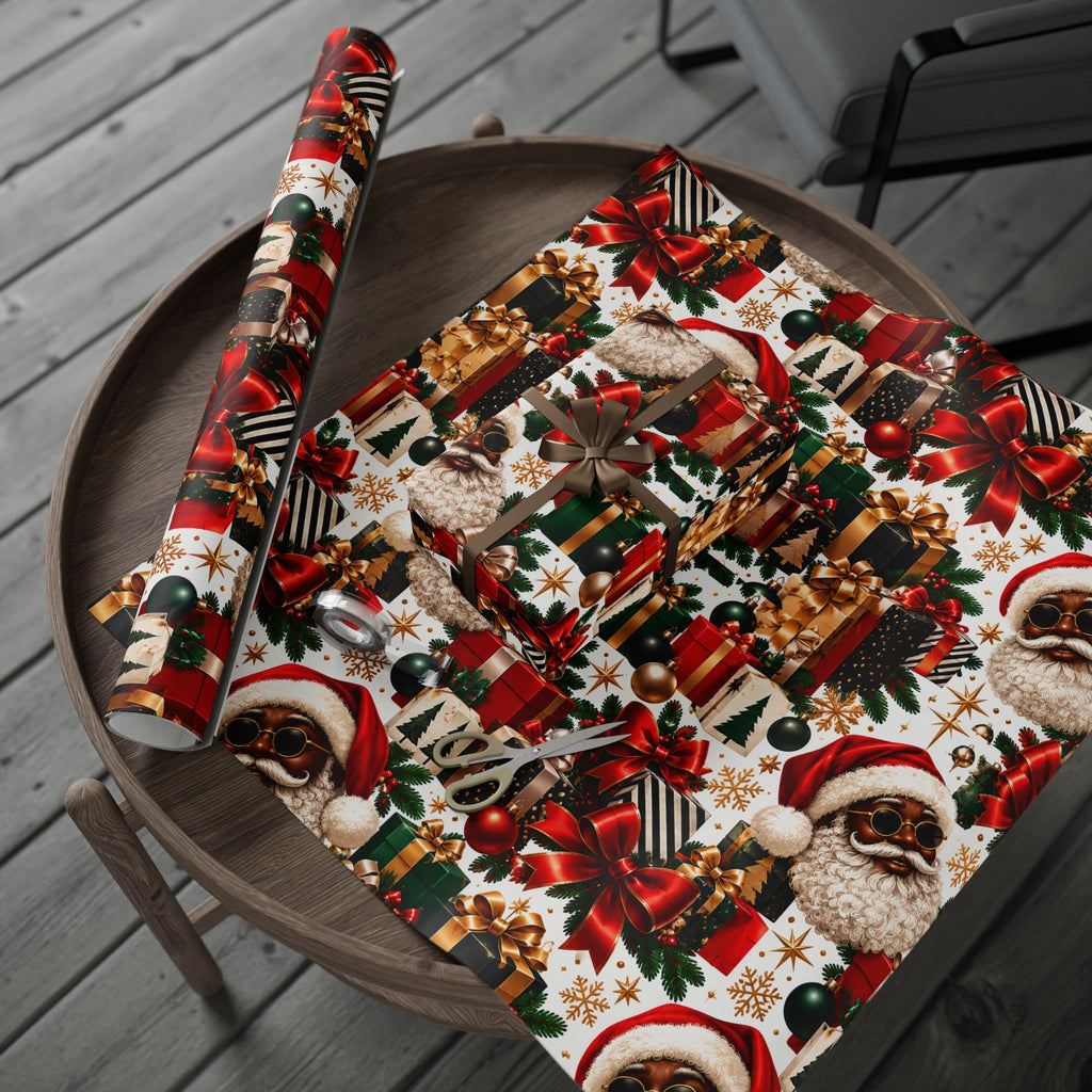 Cool Black Santa Wrapping Paper