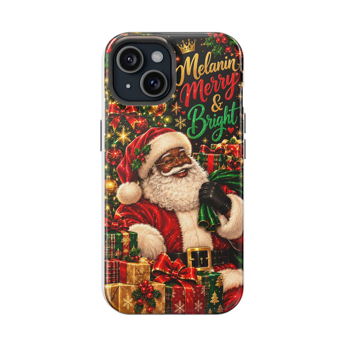 Melanin Merry & Bright Santa Magnetic Phone Case