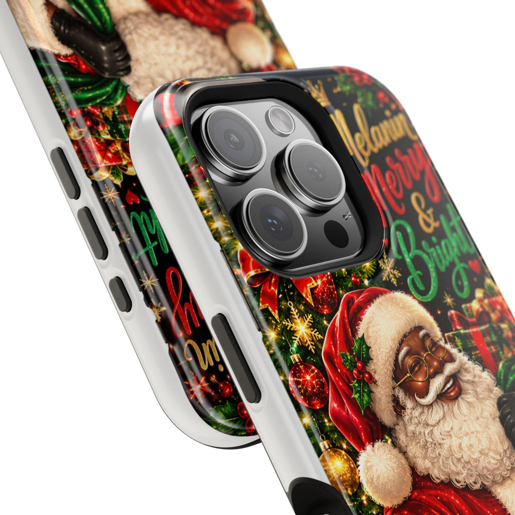 Melanin Merry & Bright Santa Magnetic Phone Case