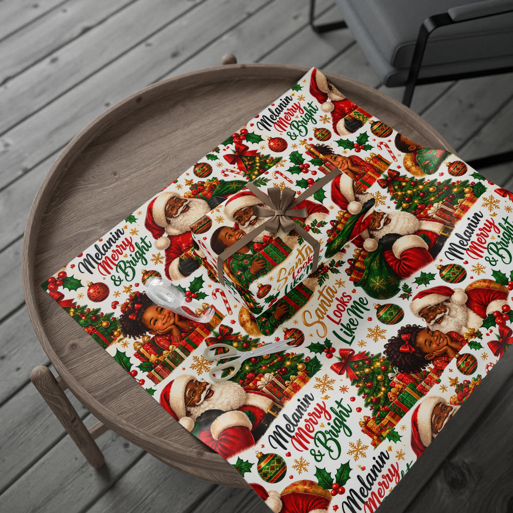 Vintage Santa Christmas Wrapping Paper