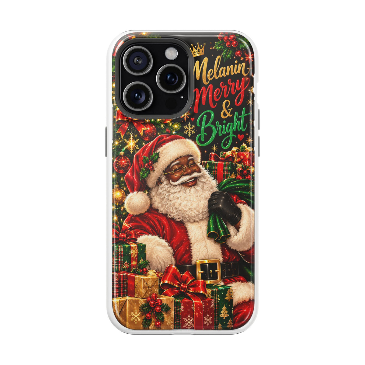 Melanin Merry & Bright Santa Magnetic Phone Case