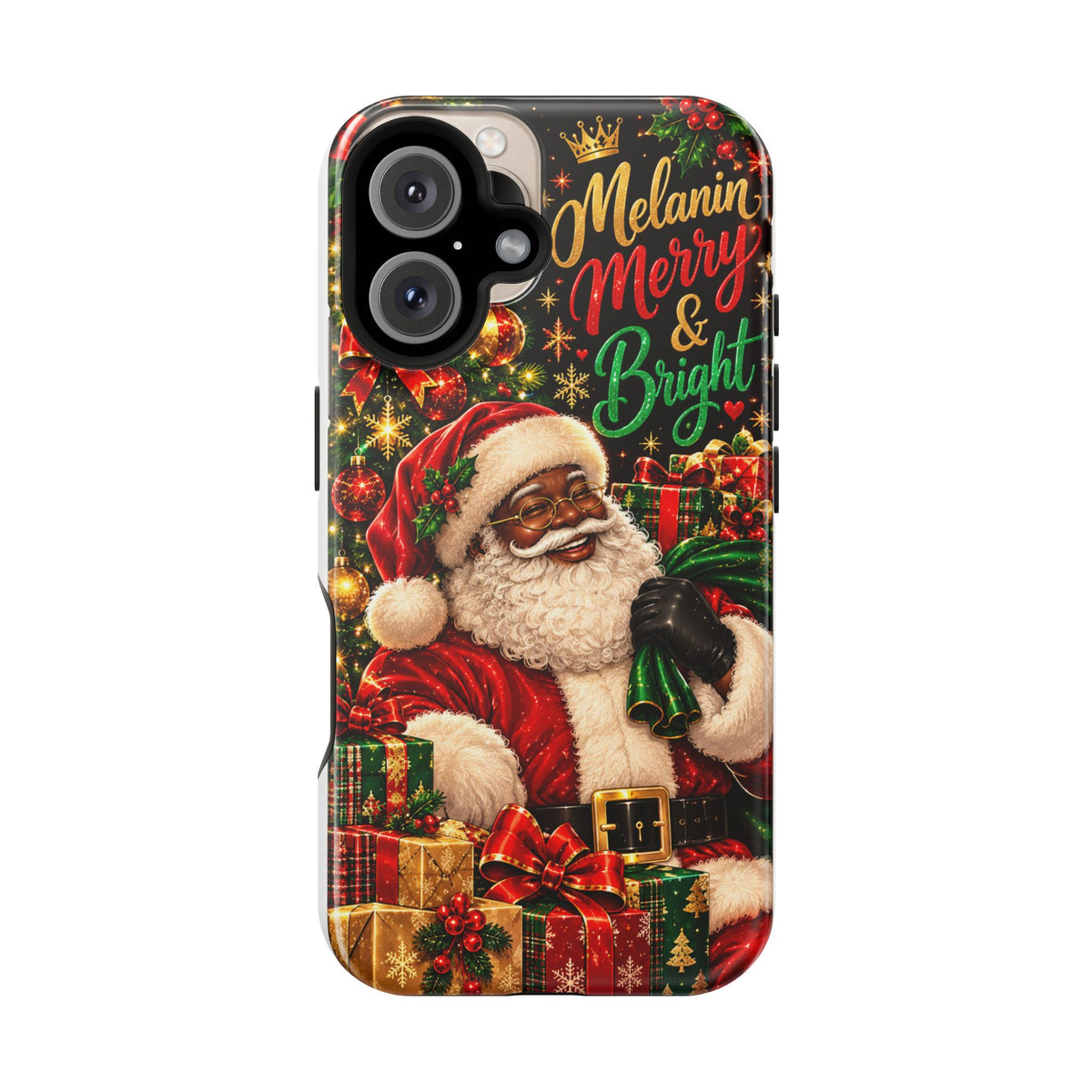 Melanin Merry & Bright Santa Magnetic Phone Case