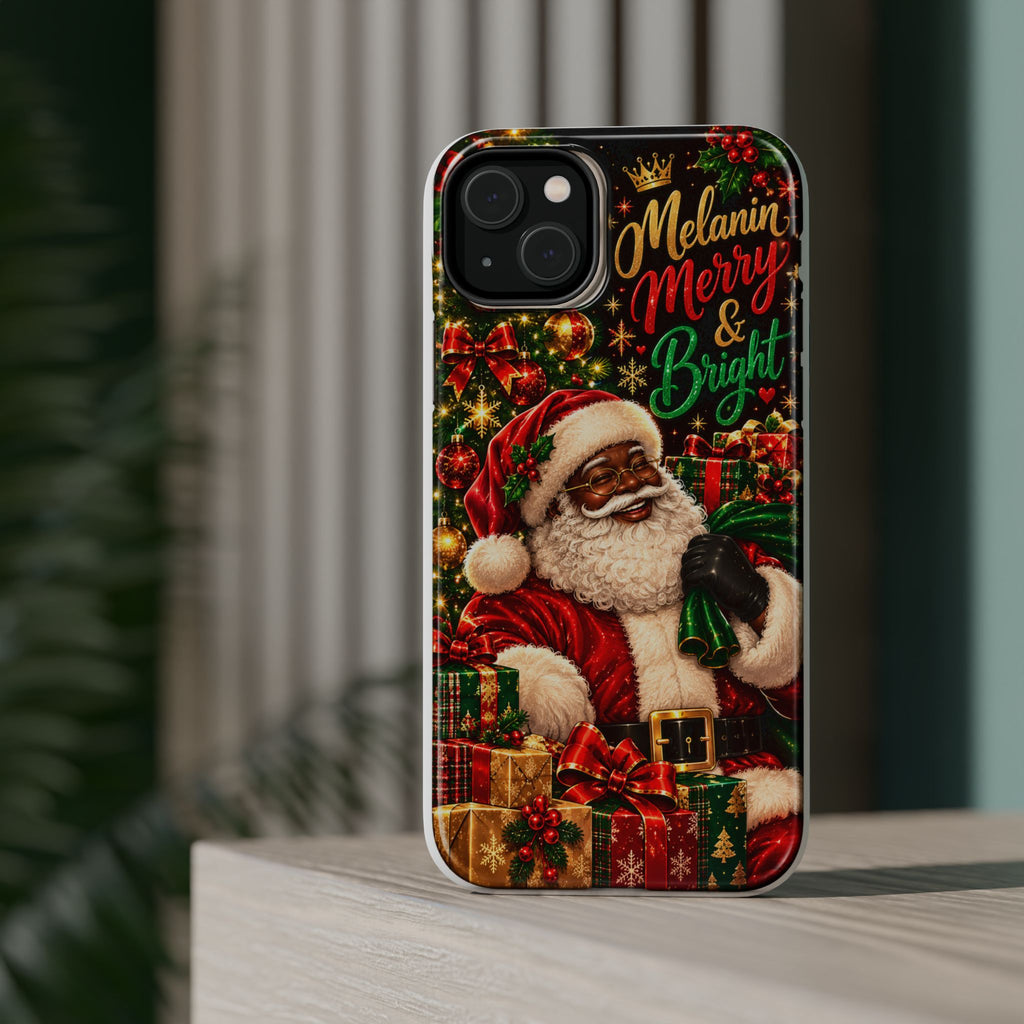Melanin Merry & Bright Santa Magnetic Phone Case