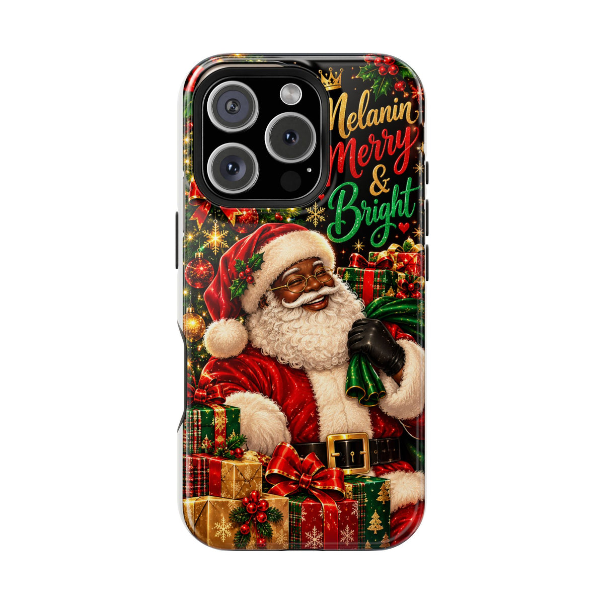 Melanin Merry & Bright Santa Magnetic Phone Case
