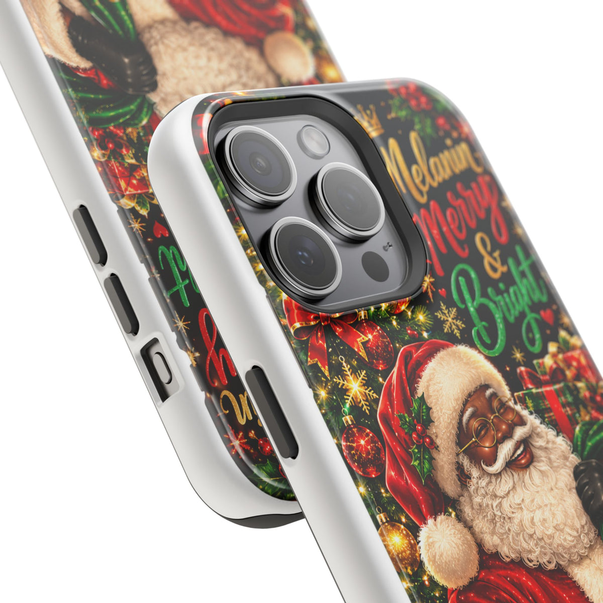 Melanin Merry & Bright Santa Magnetic Phone Case