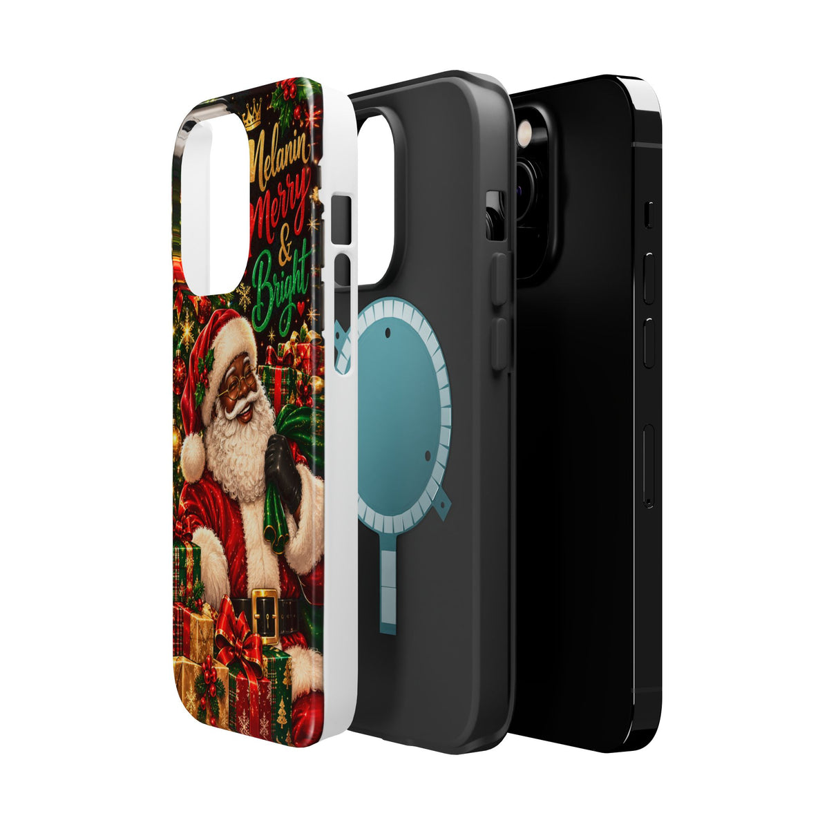 Melanin Merry & Bright Santa Magnetic Phone Case