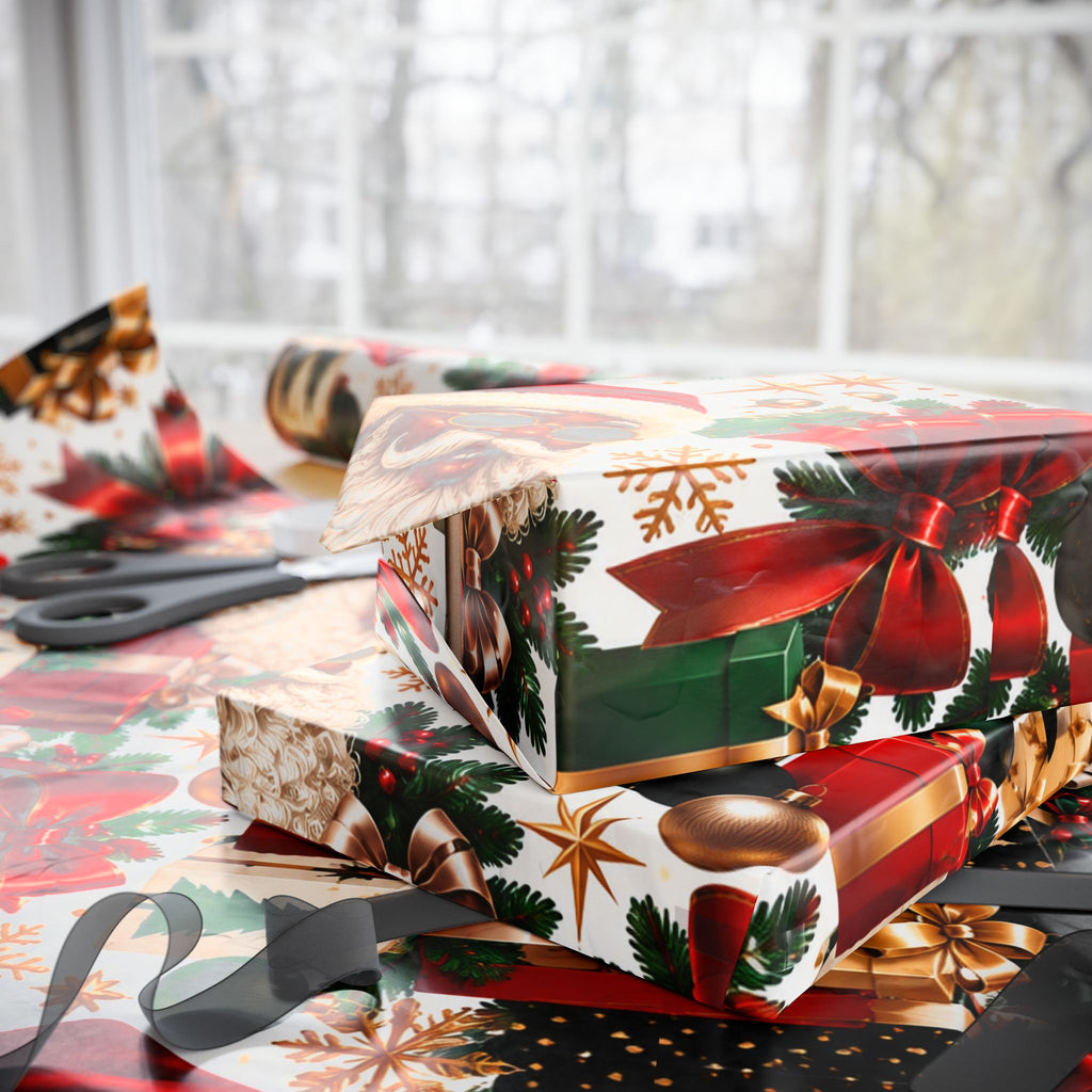 Cool Black Santa Wrapping Paper