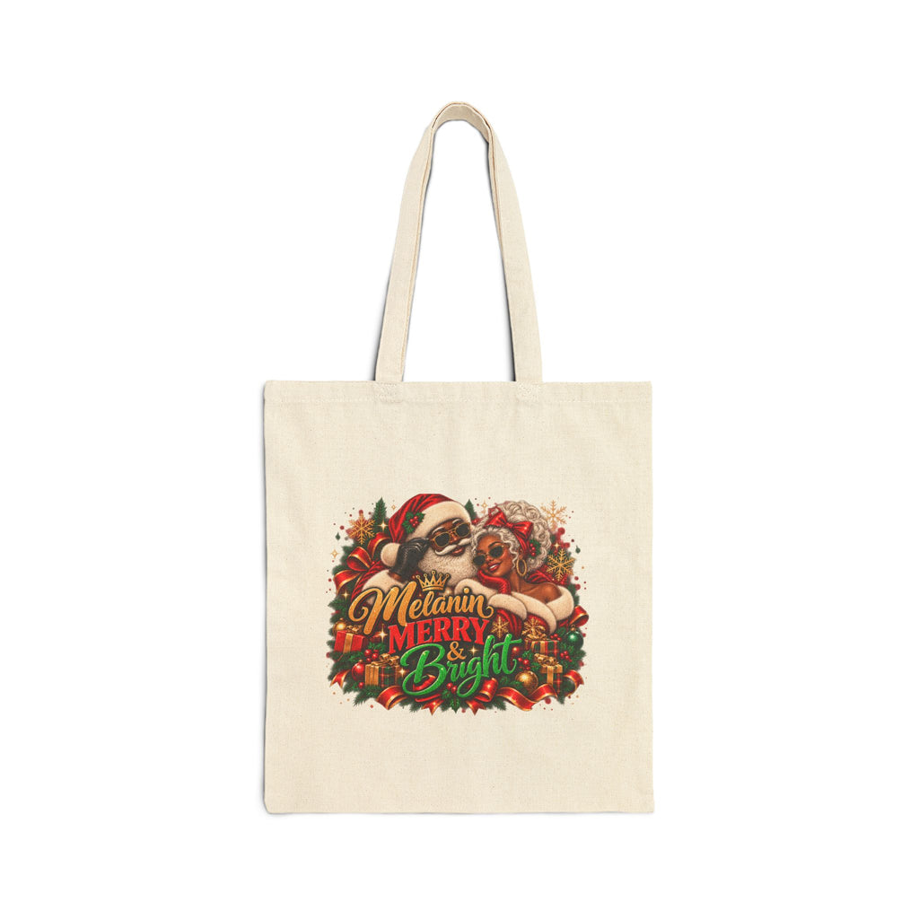 Merry & Bright Christmas Santa Tote Bag