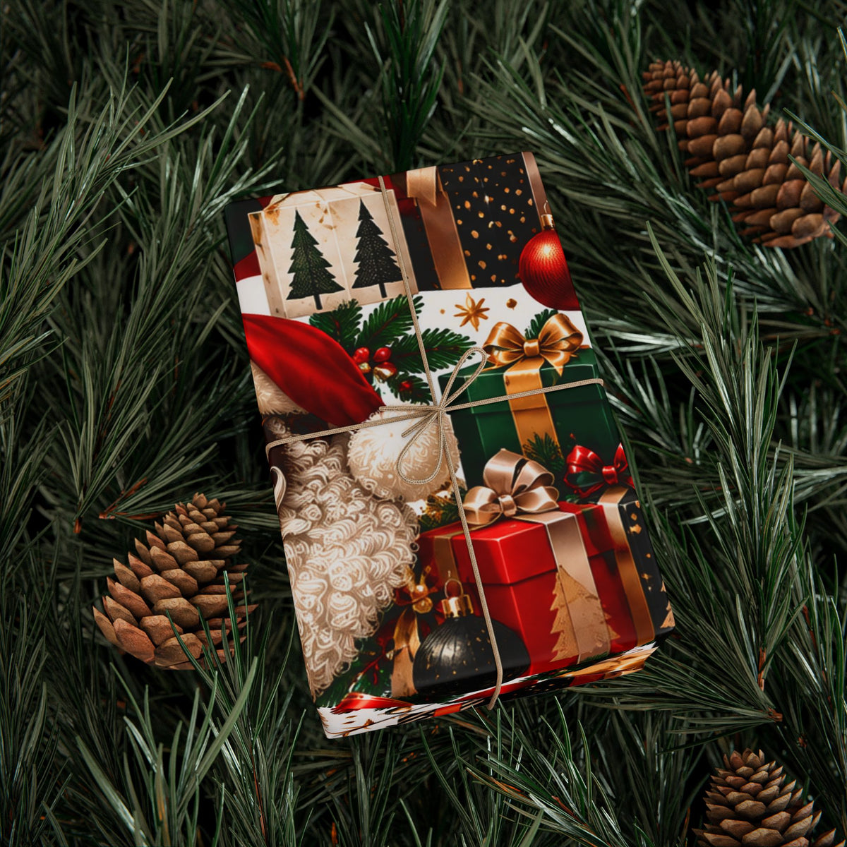 Cool Black Santa Wrapping Paper