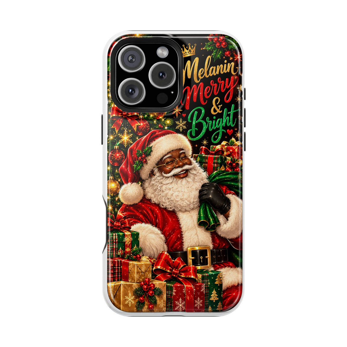 Melanin Merry & Bright Santa Magnetic Phone Case