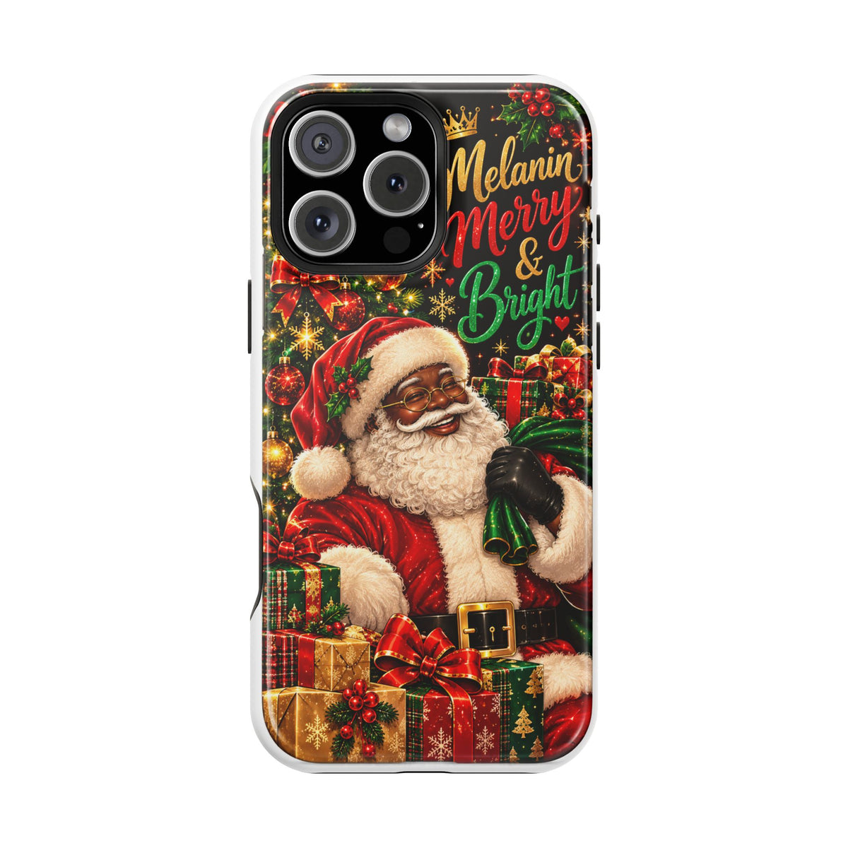 Melanin Merry & Bright Santa Magnetic Phone Case