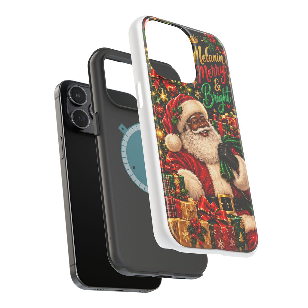 Melanin Merry & Bright Santa Magnetic Phone Case
