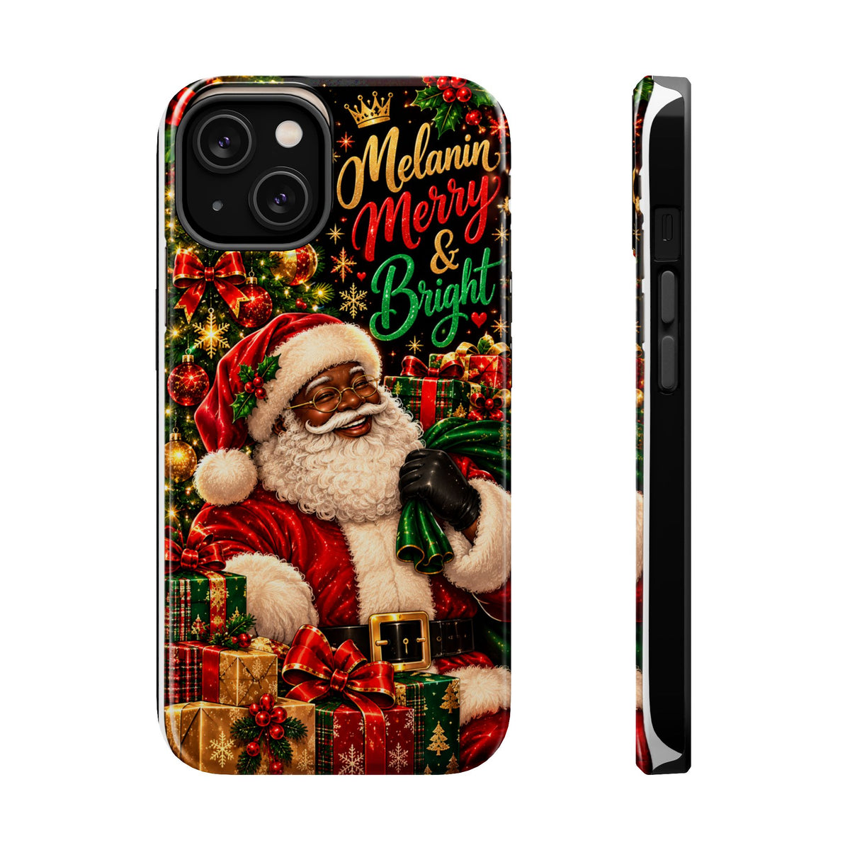 Melanin Merry & Bright Santa Magnetic Phone Case