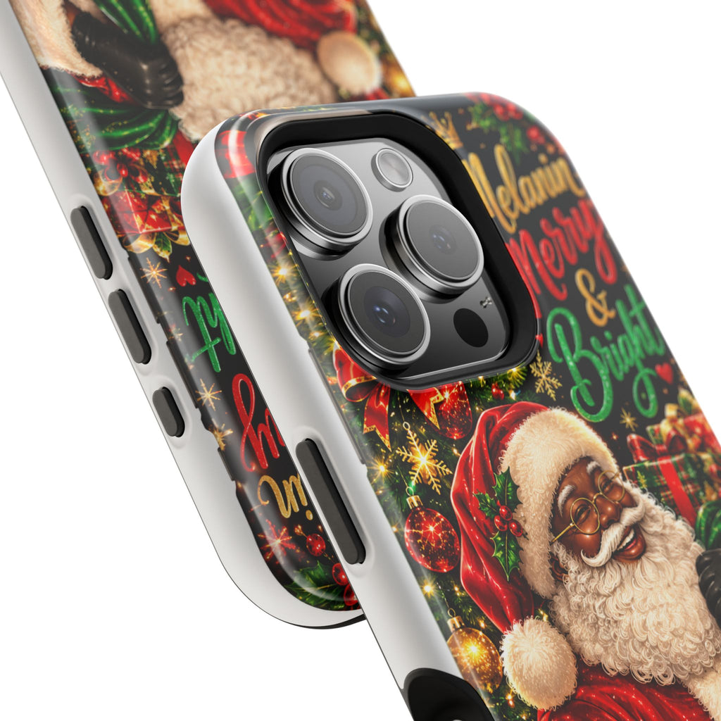 Melanin Merry & Bright Santa Magnetic Phone Case