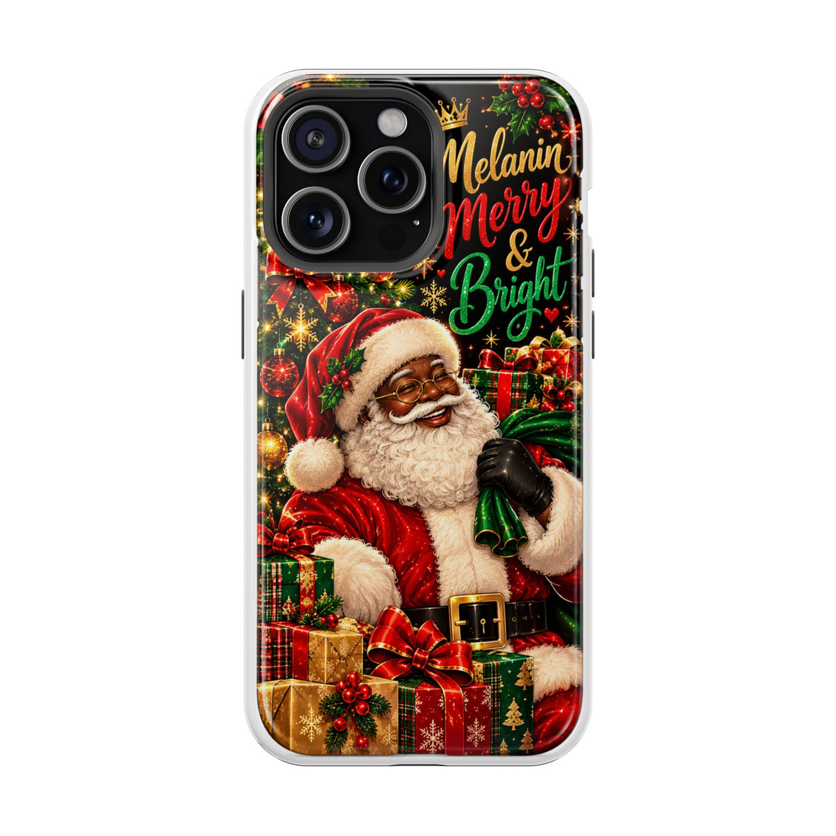 Melanin Merry & Bright Santa Magnetic Phone Case