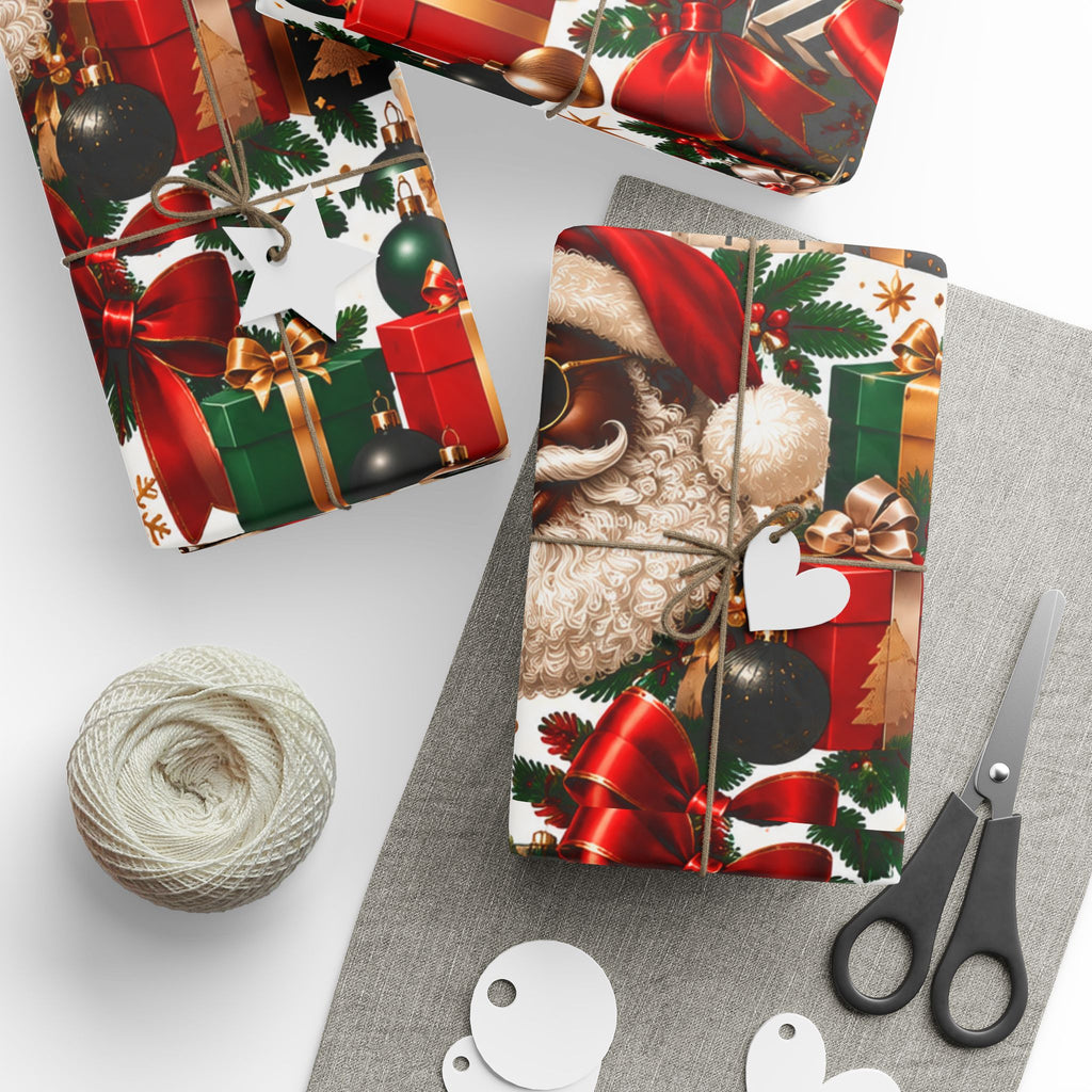 Cool Black Santa Wrapping Paper