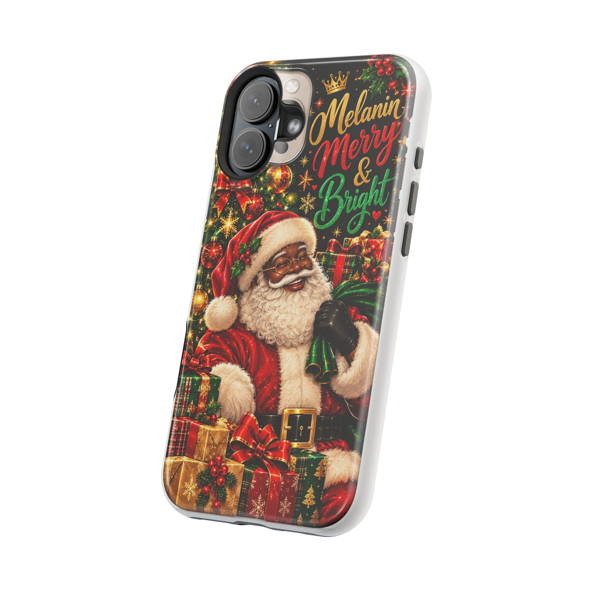 Melanin Merry & Bright Santa Magnetic Phone Case