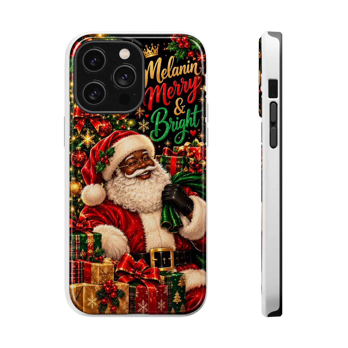 Melanin Merry & Bright Santa Magnetic Phone Case