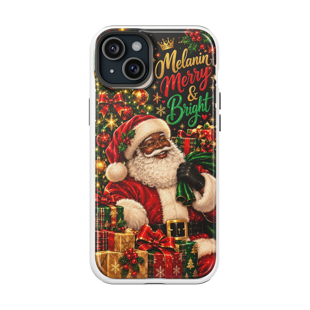 Melanin Merry & Bright Santa Magnetic Phone Case