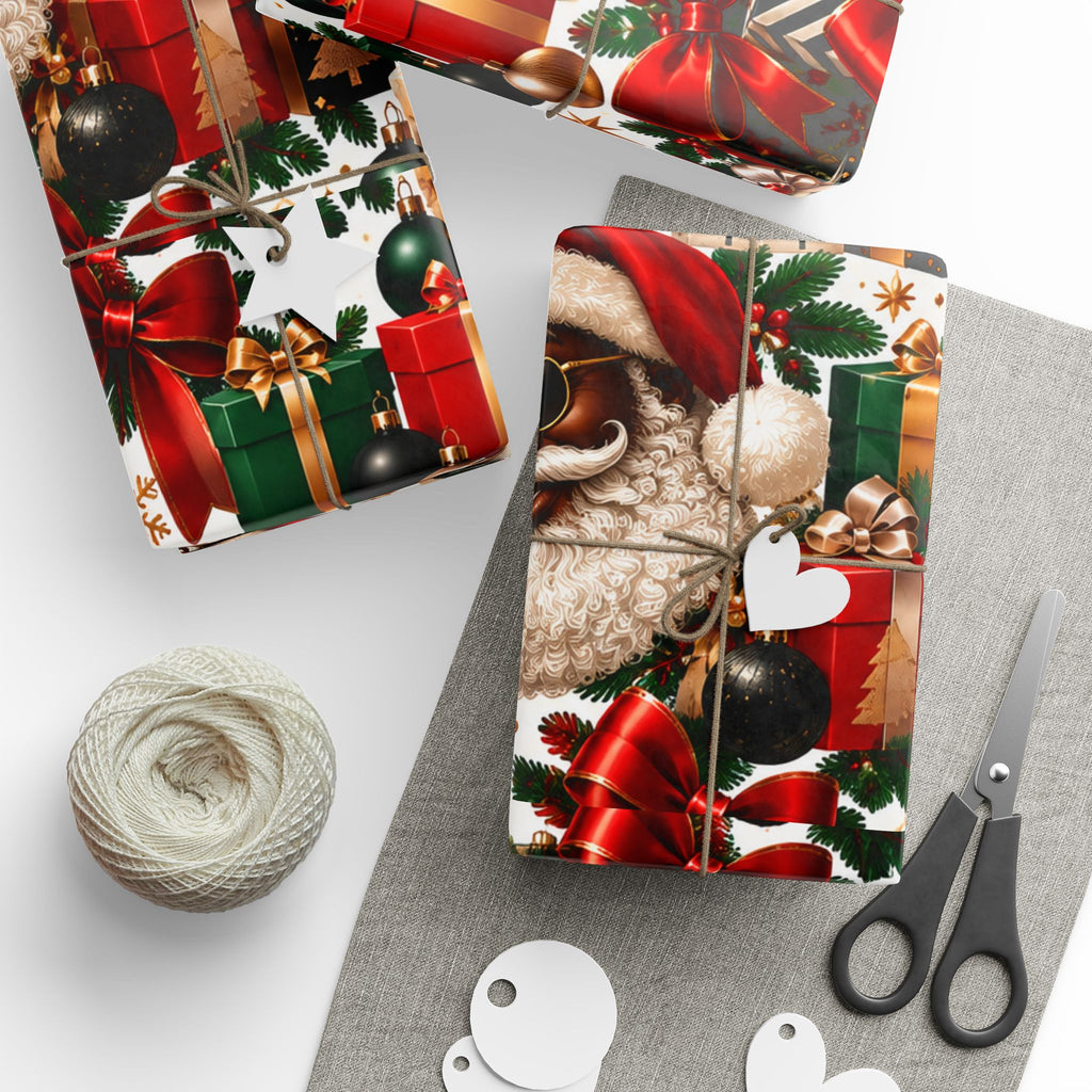 Cool Black Santa Wrapping Paper