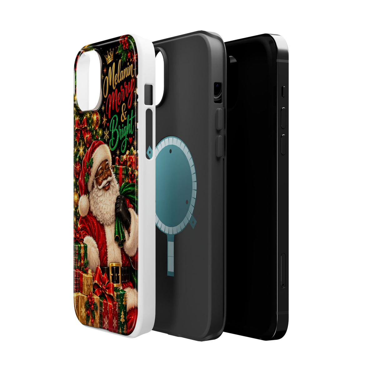 Melanin Merry & Bright Santa Magnetic Phone Case