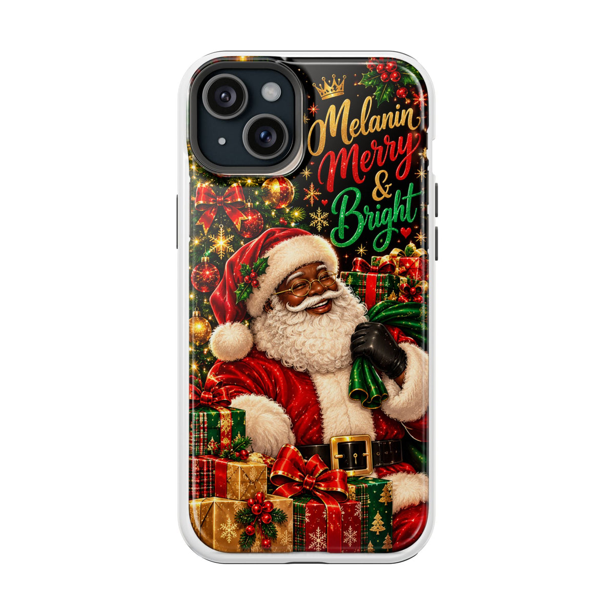 Melanin Merry & Bright Santa Magnetic Phone Case